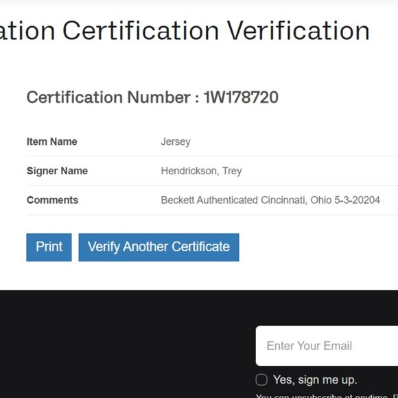 TREY HENDRICKSON SIGNED CUSTOM JERSEY - Size XL (Beckett) Cincinnati Bengals - Picture 5 of 7